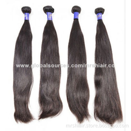 20-inch Unprocessed Natural Color Silk Straight Indian Virgin Hair Extensions